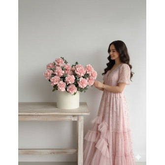 Коробка из букета роз